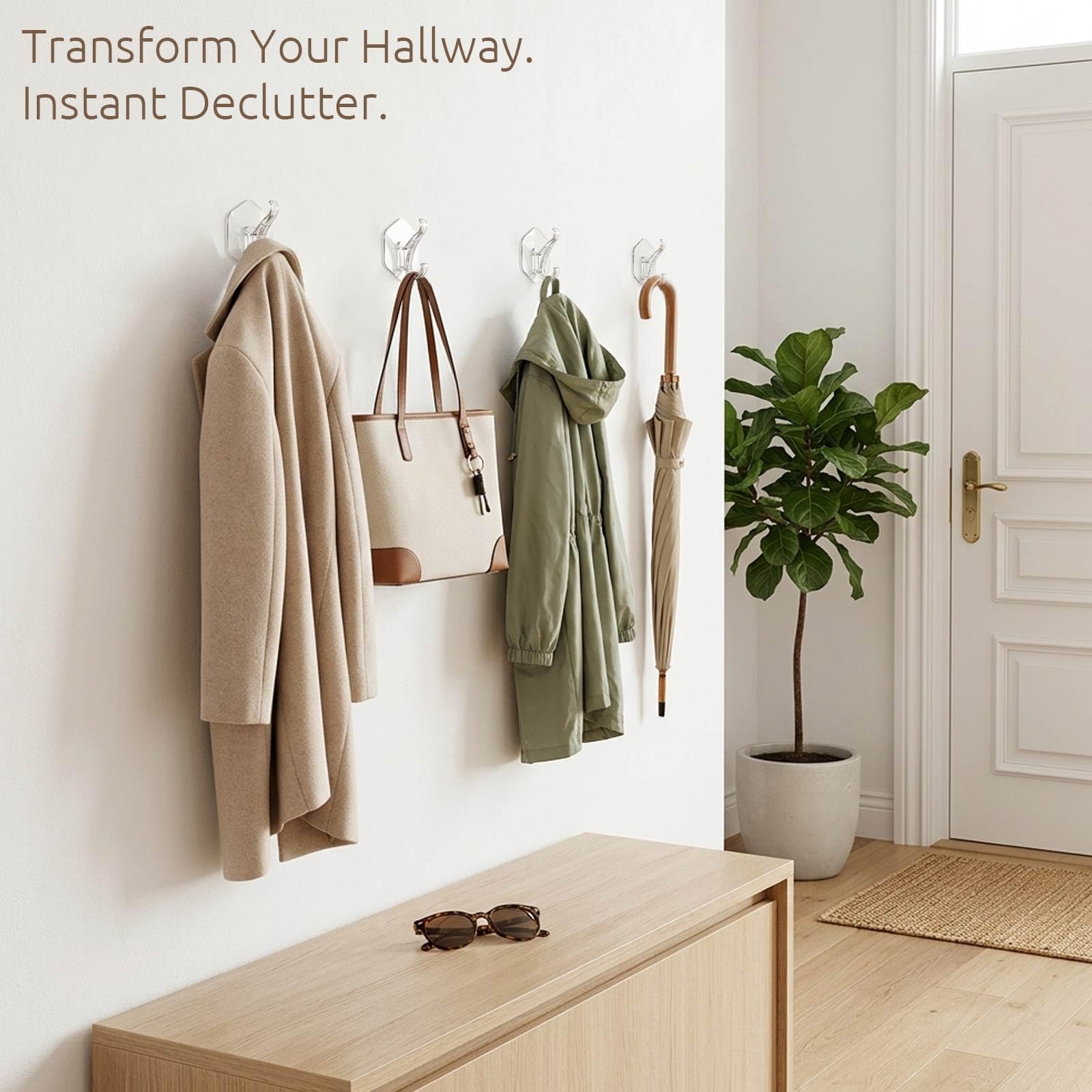 Adhesive Coat Hooks image 3