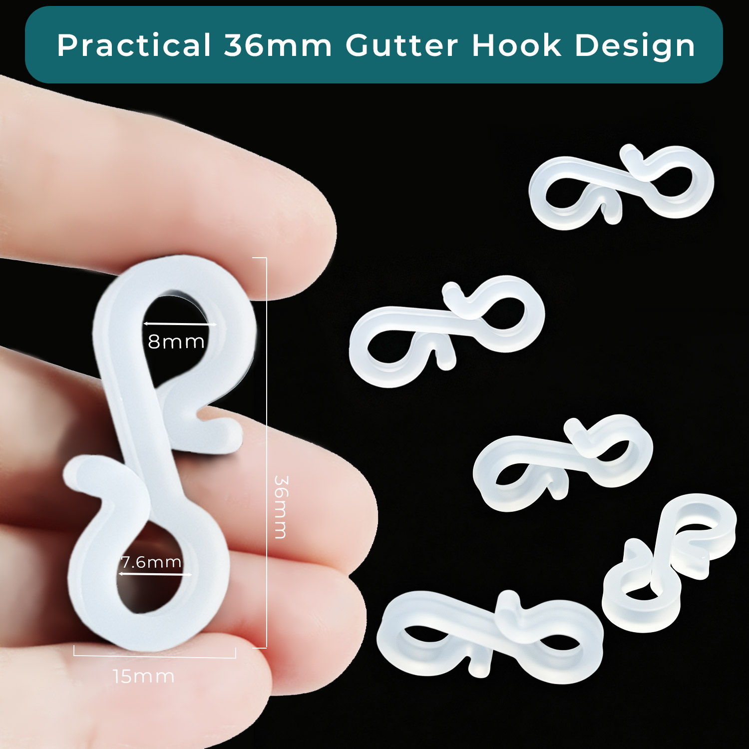 White Gutter Hooks image 4