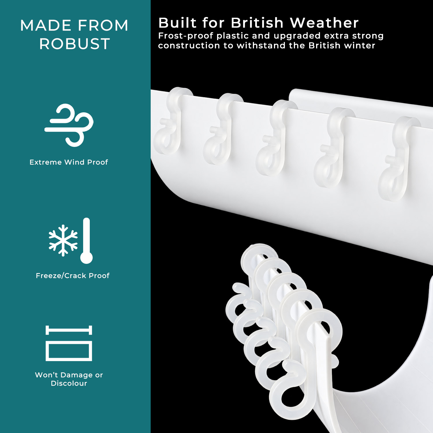 White Gutter Hooks image 5