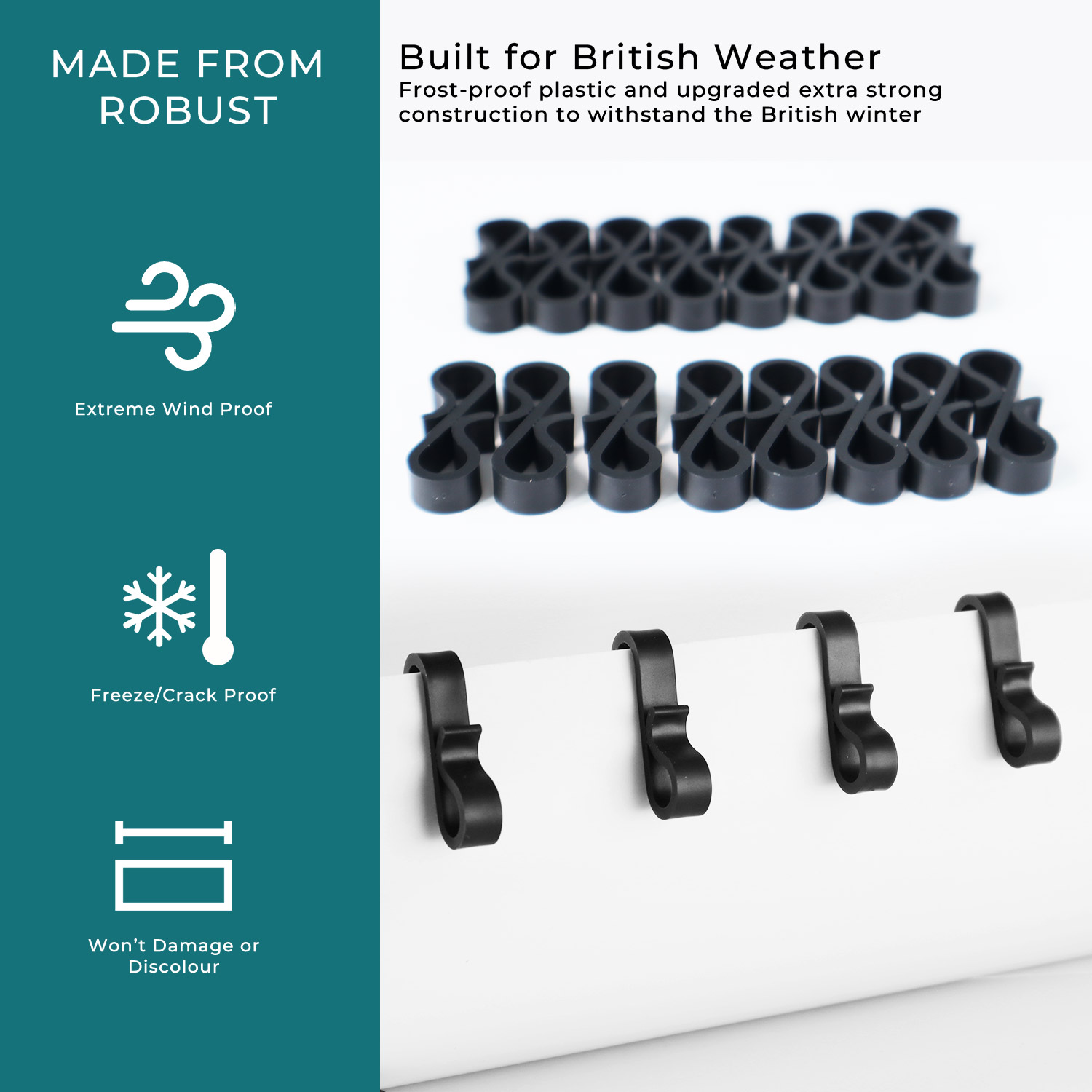 Black Gutter Hooks-Easy Fit image 5